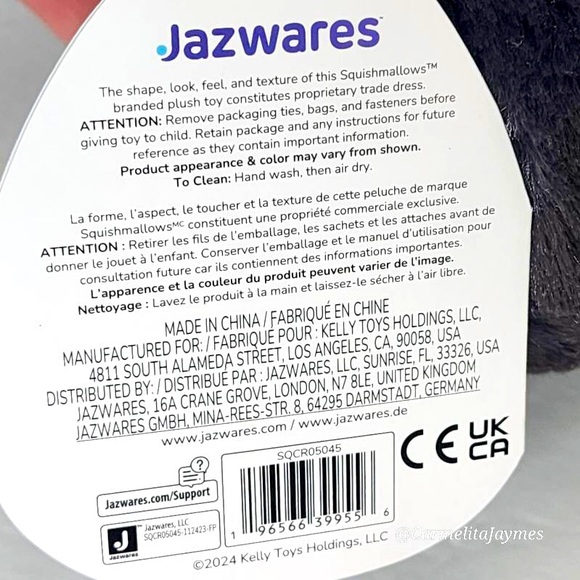 WON IN LIVE CLAW MACHINE JAEYLN 🦎Fuzzamallow Black & Pink Axolotl Squishmallow - Picture 7 of 8
